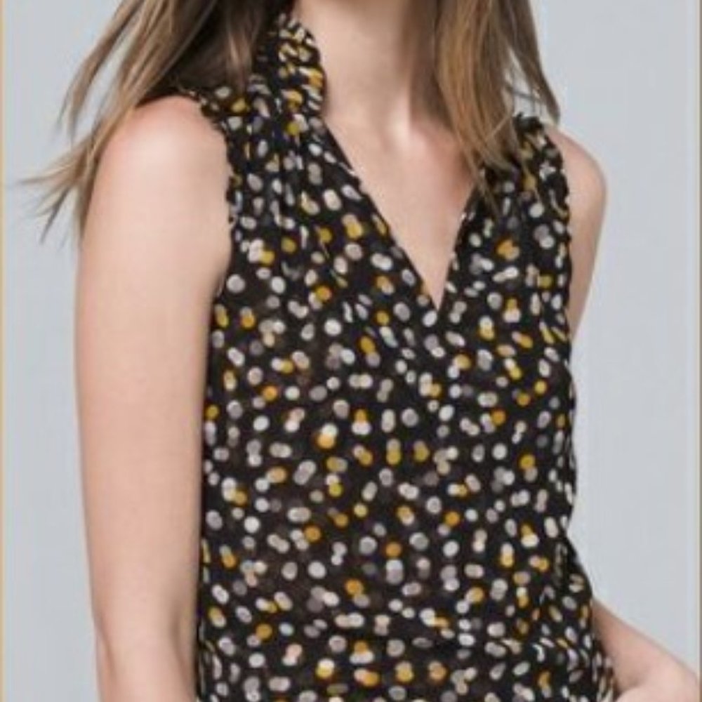 WHBM Mixed Dot Shell, Size 8, Like New